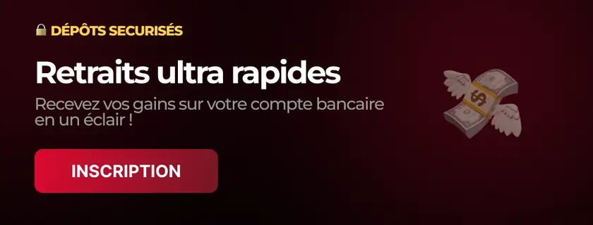 Carte « Retraits ultra rapides » du lobby Lolly Bet : recevoir ses gains sur son compte bancaire en un éclair, avec des billets ailés