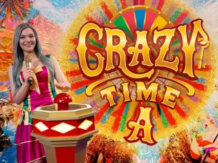 Vignette de Crazy Time A, table de casino en direct du lobby Lolly Bet