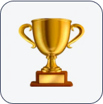 Tuile Tournois du lobby : un trophée doré